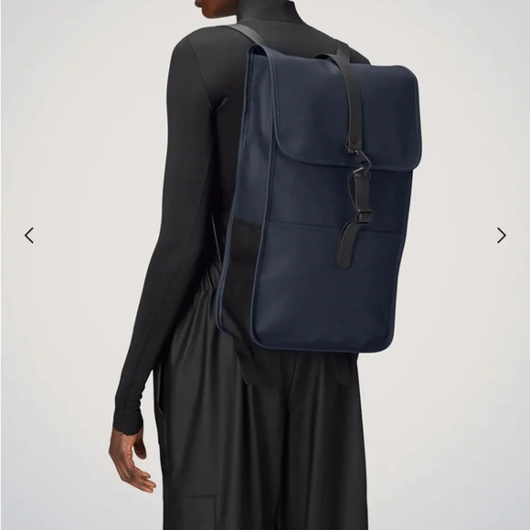 RAINS from Denmark Backpack NAVY Unisex MSRP $125 Popular in Europe! - Picture 5 of 6